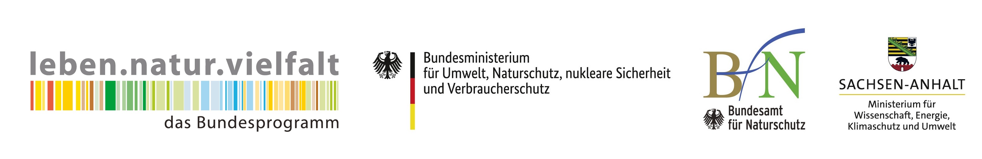 Logo Bundesprogramm Biologische Vielfalt, Logo BMUV, Logo BfN, Logo MULE